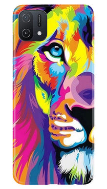 Colorful Lion Mobile Back Case for Oppo A16K  (Design - 110)
