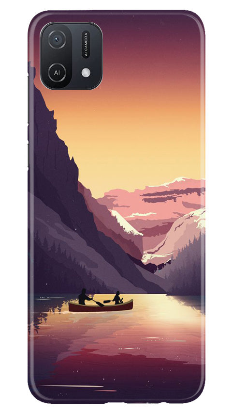 Mountains Boat Case for Oppo A16K (Design - 150)