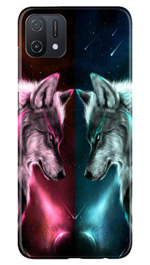Wolf fight Mobile Back Case for Oppo A16K (Design - 190)