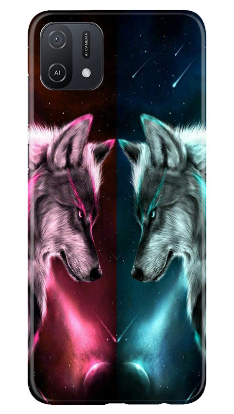Wolf fight Case for Oppo A16K (Design No. 190)