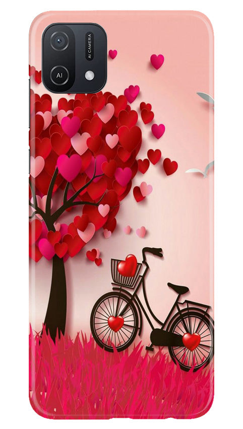 Red Heart Cycle Case for Oppo A16K (Design No. 191)