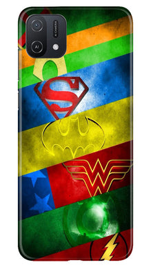 Superheros Logo Mobile Back Case for Oppo A16K (Design - 220)