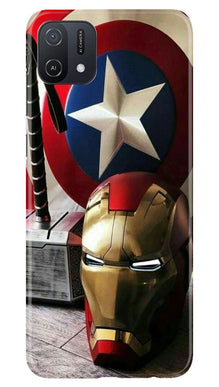 Ironman Captain America Mobile Back Case for Oppo A16K (Design - 223)