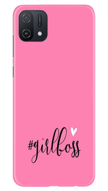 Girl Boss Pink Mobile Back Case for Oppo A16K (Design - 238)