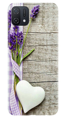 White Heart Mobile Back Case for Oppo A16K (Design - 260)