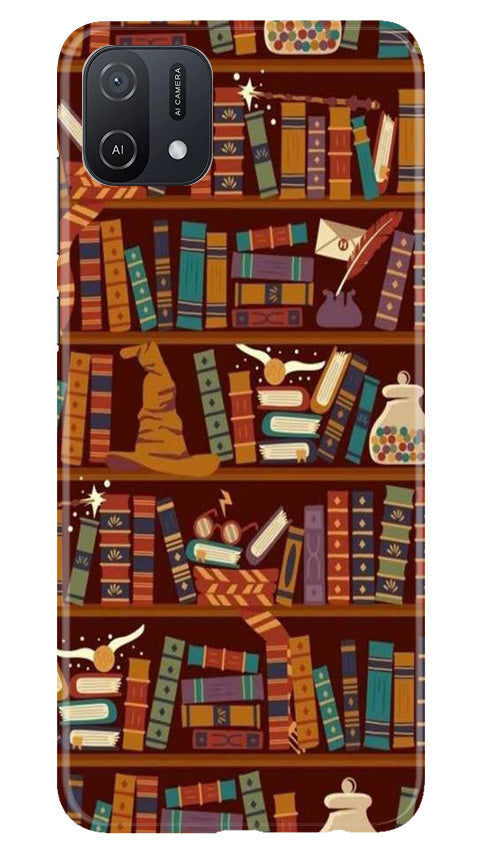Book Shelf Mobile Back Case for Oppo A16K (Design - 348)