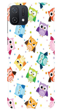 Owl Baground Pattern shore Mobile Back Case for Oppo A16e (Design - 13)
