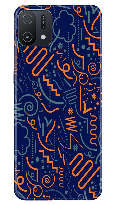 Line Art Baground Case for Oppo A16e