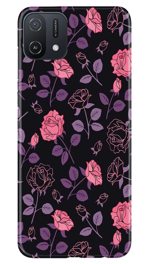 Rose Black Background Case for Oppo A16e