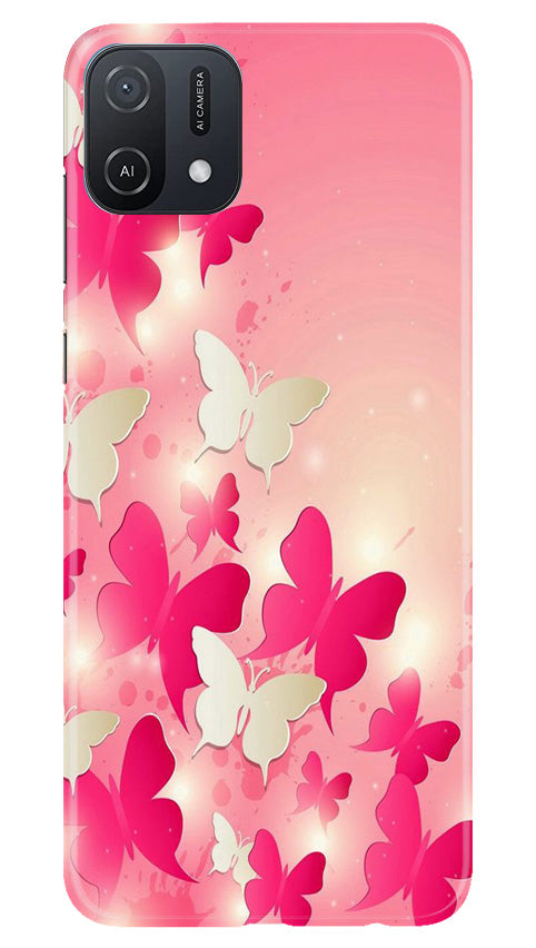 White Pick Butterflies Case for Oppo A16e