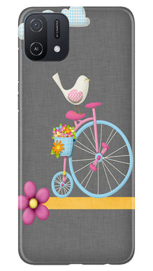 Sparron with cycle Mobile Back Case for Oppo A16e (Design - 34)