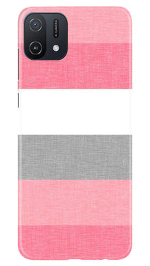 Pink white pattern Mobile Back Case for Oppo A16e (Design - 55)