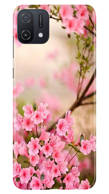Pink flowers Mobile Back Case for Oppo A16e (Design - 69)