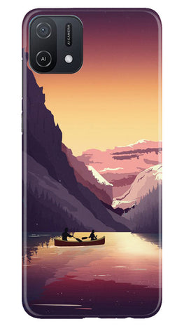 Mountains Boat Case for Oppo A16e (Design - 150)