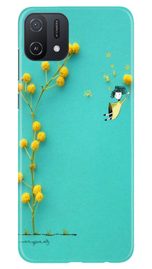 Flowers Girl Mobile Back Case for Oppo A16e (Design - 185)