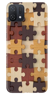 Puzzle Pattern Mobile Back Case for Oppo A16e (Design - 186)