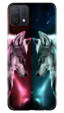 Wolf fight Mobile Back Case for Oppo A16e (Design - 190)