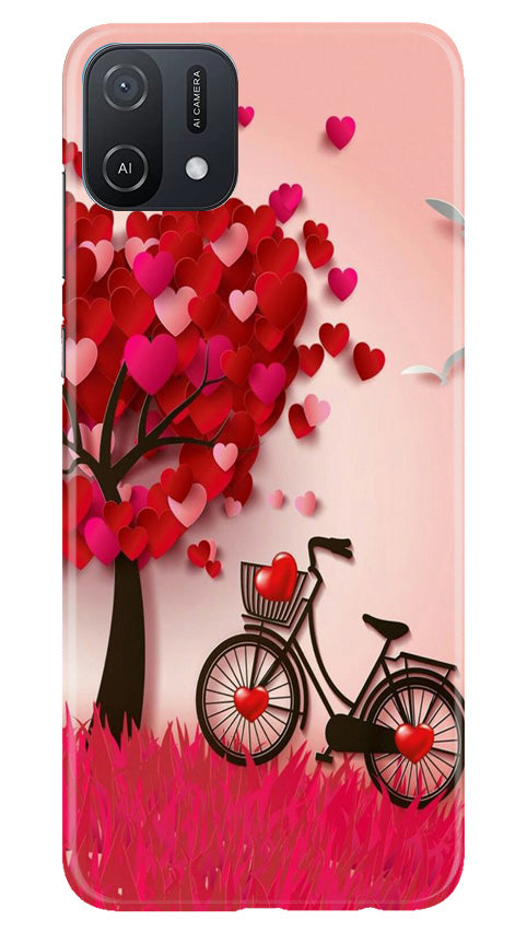 Red Heart Cycle Case for Oppo A16e (Design No. 191)