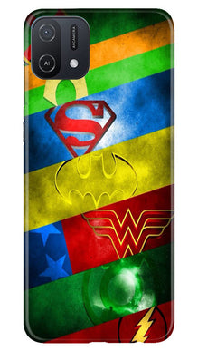 Superheros Logo Mobile Back Case for Oppo A16e (Design - 220)