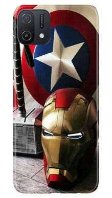 Ironman Captain America Mobile Back Case for Oppo A16e (Design - 223)