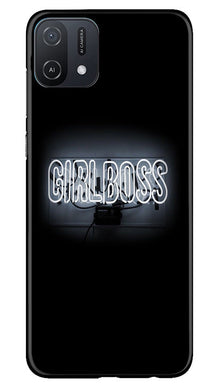 Girl Boss Black Mobile Back Case for Oppo A16e (Design - 237)