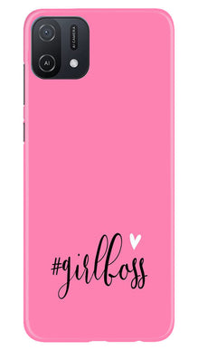 Girl Boss Pink Mobile Back Case for Oppo A16e (Design - 238)