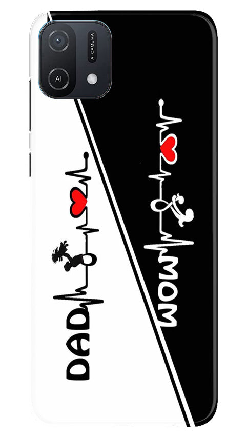 Love Mom Dad Mobile Back Case for Oppo A16e (Design - 344)