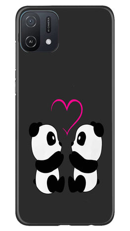 Panda Love Mobile Back Case for Oppo A16e (Design - 355)