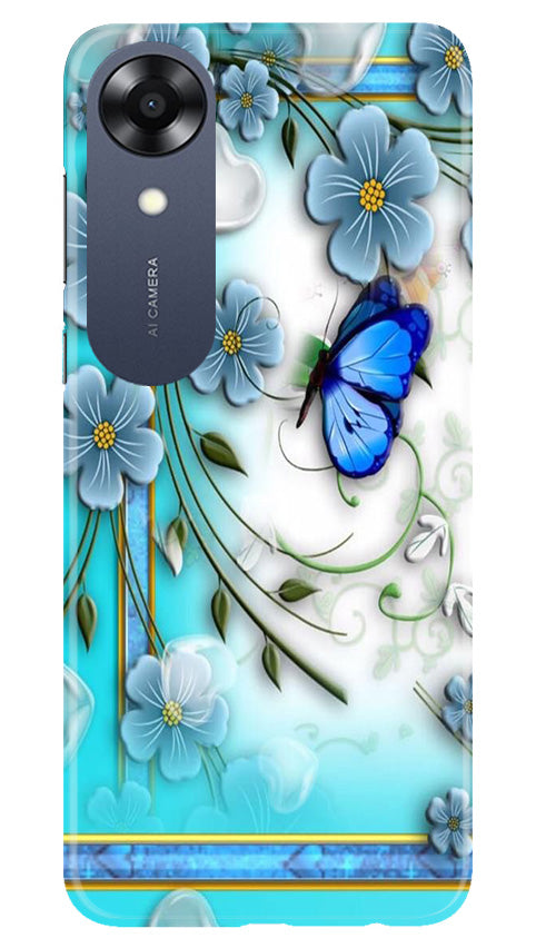 Blue Butterfly Case for Oppo A17K
