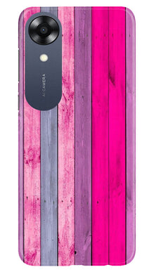 Wooden look Mobile Back Case for Oppo A17K (Design - 24)