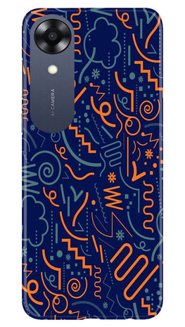 Line Art Baground Case for Oppo A17K