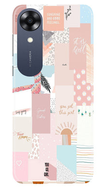 Shinny Blue Background Mobile Back Case for Oppo A17K (Design - 32)