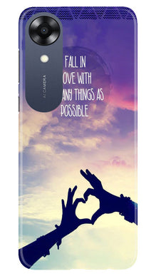 Fall in love Mobile Back Case for Oppo A17K (Design - 50)