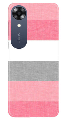 Pink white pattern Mobile Back Case for Oppo A17K (Design - 55)