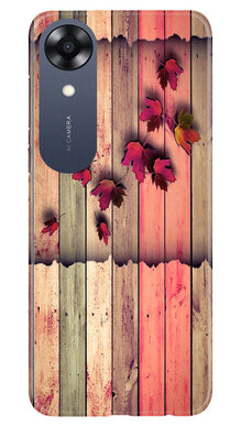 Wooden look2 Mobile Back Case for Oppo A17K (Design - 56)