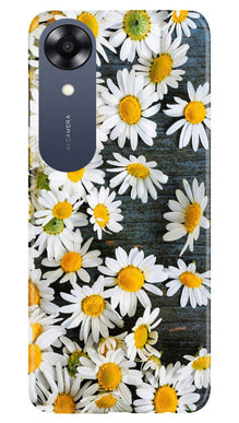 White flowers2 Mobile Back Case for Oppo A17K (Design - 62)