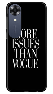More Issues than Vague Mobile Back Case for Oppo A17K (Design - 74)