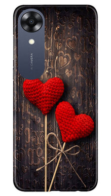 Red Hearts Mobile Back Case for Oppo A17K (Design - 80)
