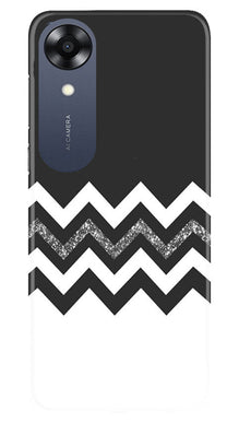 Black white Pattern2Mobile Back Case for Oppo A17K (Design - 83)