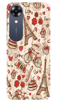 Love Paris Mobile Back Case for Oppo A17K  (Design - 103)
