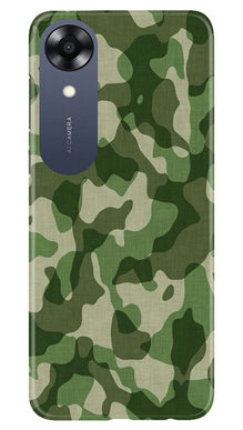 Army Camouflage Mobile Back Case for Oppo A17K  (Design - 106)