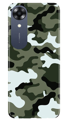 Army Camouflage Mobile Back Case for Oppo A17K  (Design - 108)