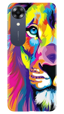 Colorful Lion Mobile Back Case for Oppo A17K  (Design - 110)