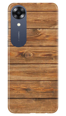 Wooden Look Mobile Back Case for Oppo A17K  (Design - 113)
