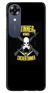 Winner Winner Chicken Dinner Mobile Back Case for Oppo A17K  (Design - 147)