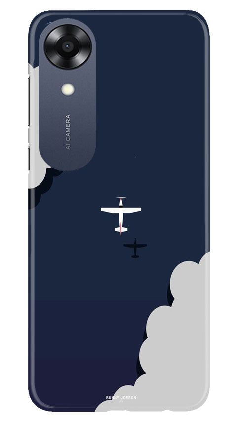 Clouds Plane Case for Oppo A17K (Design - 165)
