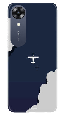 Clouds Plane Mobile Back Case for Oppo A17K (Design - 165)