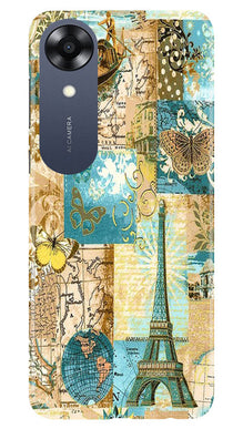 Travel Eiffel Tower Mobile Back Case for Oppo A17K (Design - 175)