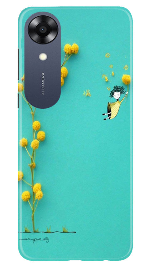Flowers Girl Case for Oppo A17K (Design No. 185)