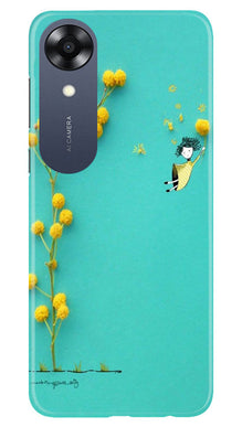 Flowers Girl Mobile Back Case for Oppo A17K (Design - 185)